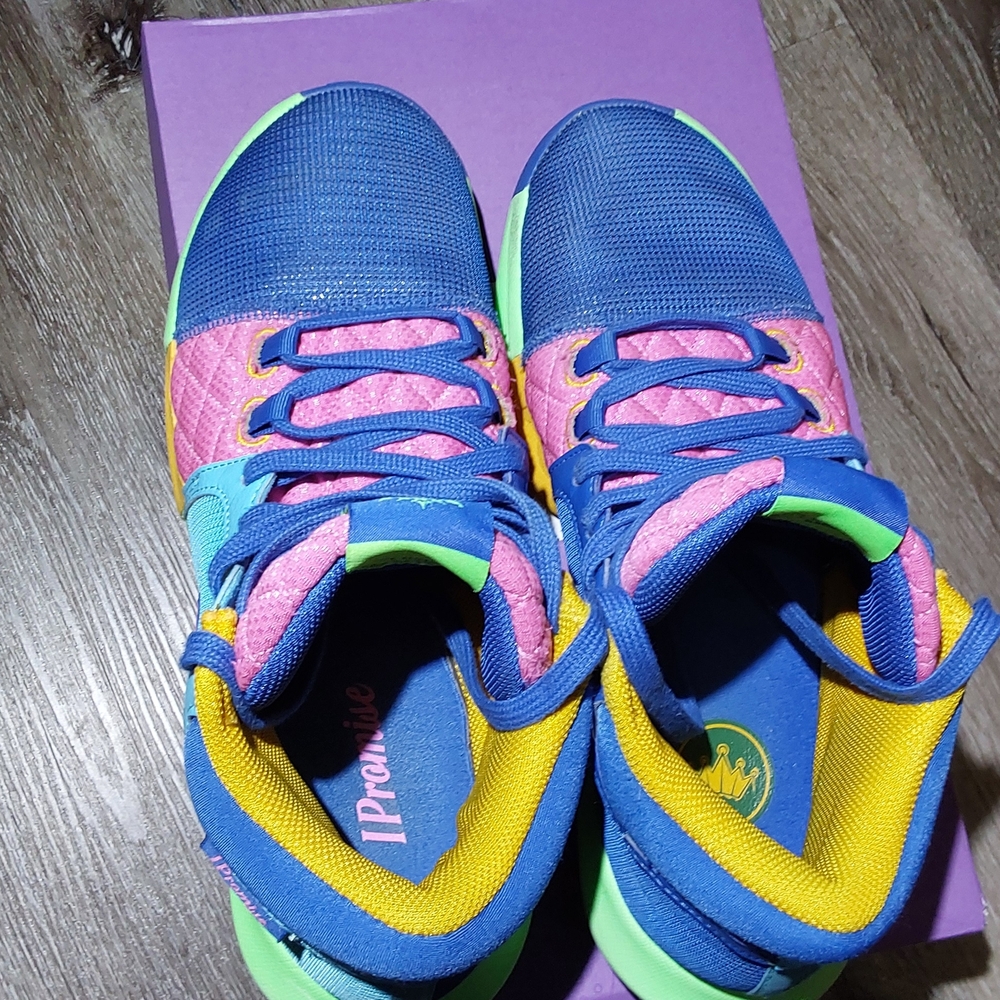 Nike LeBron Witness 8 I Promise School Baltic Blue Playful Pink Size 9.5 Men EUC - Picture 2 of 9